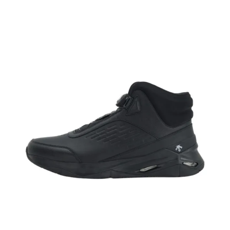 DESCENTE TRAINING Anti Slip Wear Resistant Mid Top Training Shoes Men's Black-0