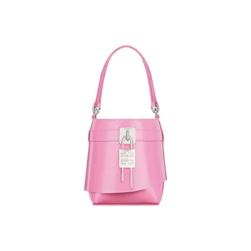 Givenchy Shark Lock Calfskin Bucket Bags Shoulder Bag Crossbody Bag Handbag Micro Women's Lipstick Pink