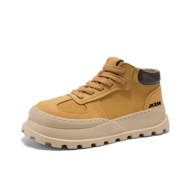 JKEM Anti Slip And Wear Resistant Height Increasing Mid Top Casual Shoes Men's-6