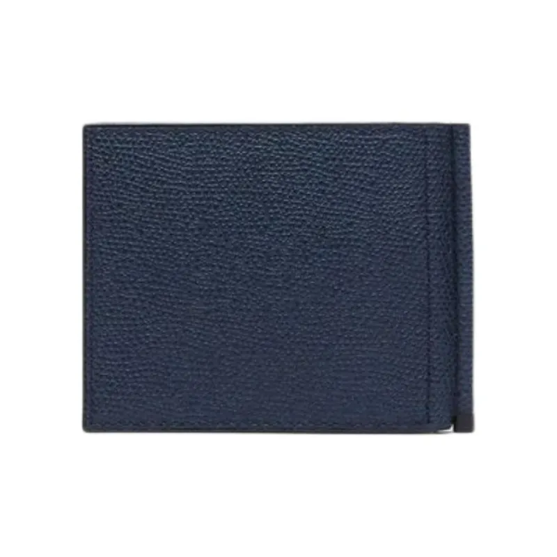 Valextra Calfskin Card Holder Men's Dark Blue-1