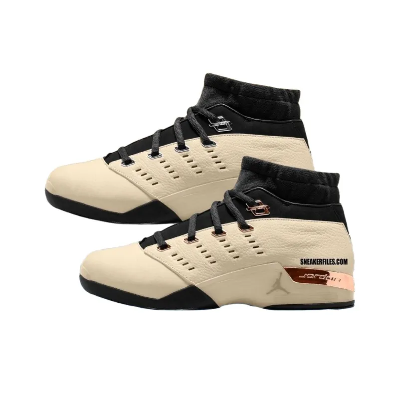 INFINITE ARCHIVES x Jordan Air Jordan 17 Anti Slip Wear Resistant High Top Vintage Basketball Shoes Unisex White Black-1