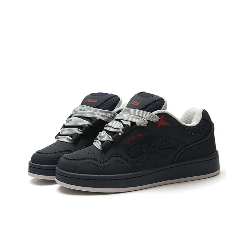 STUR YSN Wear resistant And Lightweight Low Top Skateboard Shoes Unisex Denim Blue-1