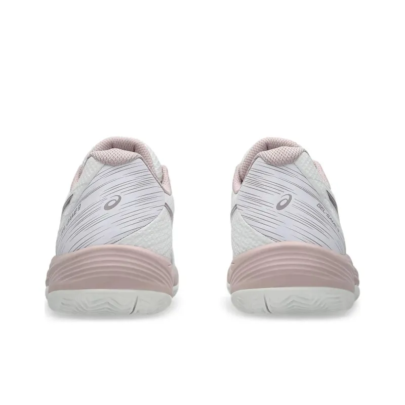 Asics Gel Game 9 Anti Slip Wear Resistant Low Top Tennis Shoes Women's White Purple-4