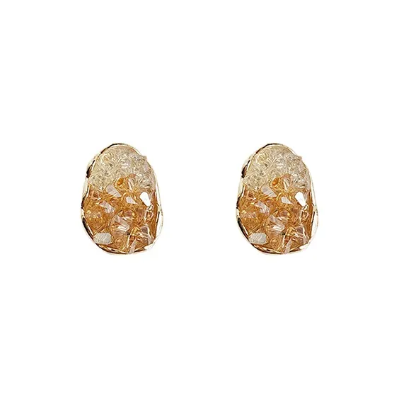DTOTO Alloy Copper Glass Clip On Earrings Unisex-0