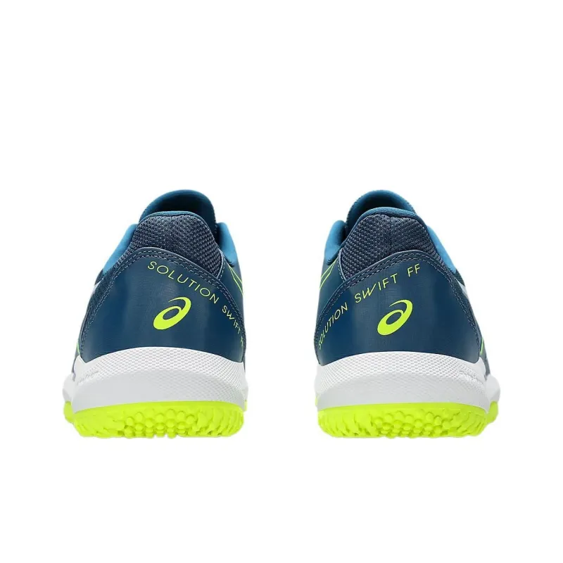 Asics SOLUTION SWIFT FF 2 Anti Slip Wear Resistant Low Top Tennis Shoes Men's Blue Yellow-5