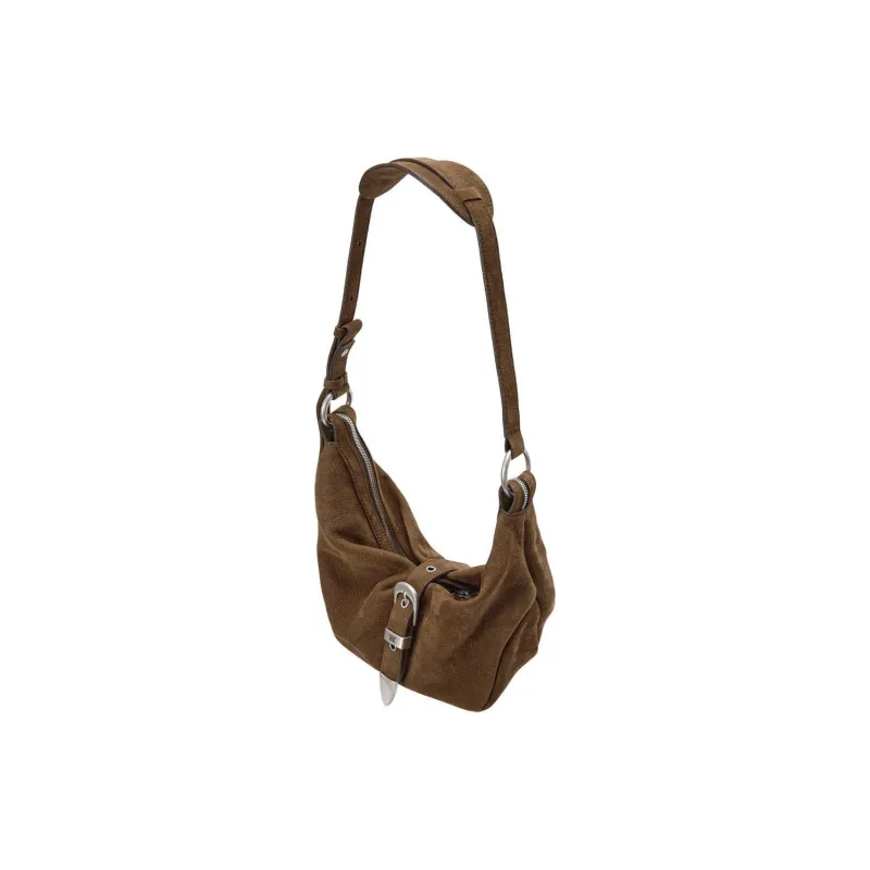 MARGE SHERWOOD Grained Cow Leather HOBO Bag Shoulder Bag Medium Size Women's Brown-1