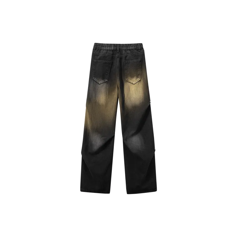 PAINT STAIN Jeans Unisex Dark Purple-47