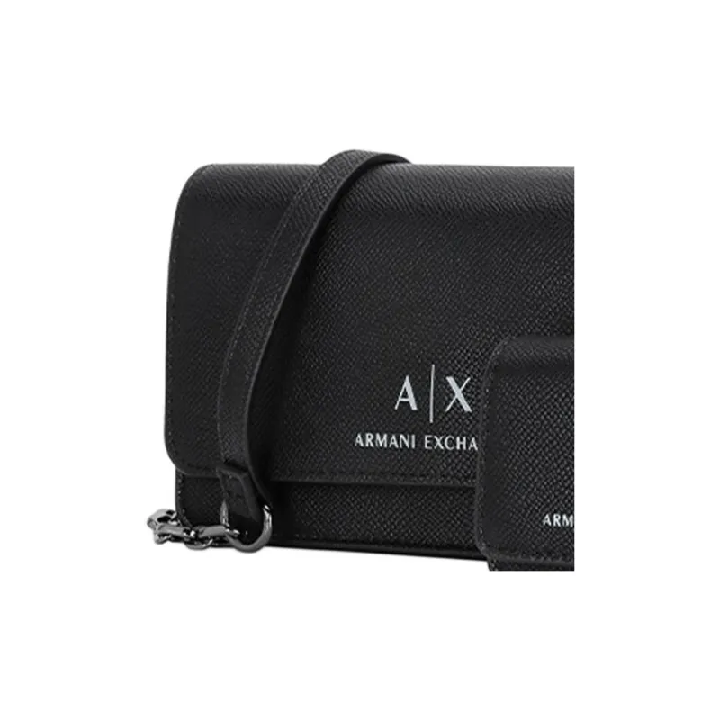 EMPORIO ARMANI Pu Synthetic Leather Combo Bag, Crossbody Bag, Shoulder Bag Women's Black-6