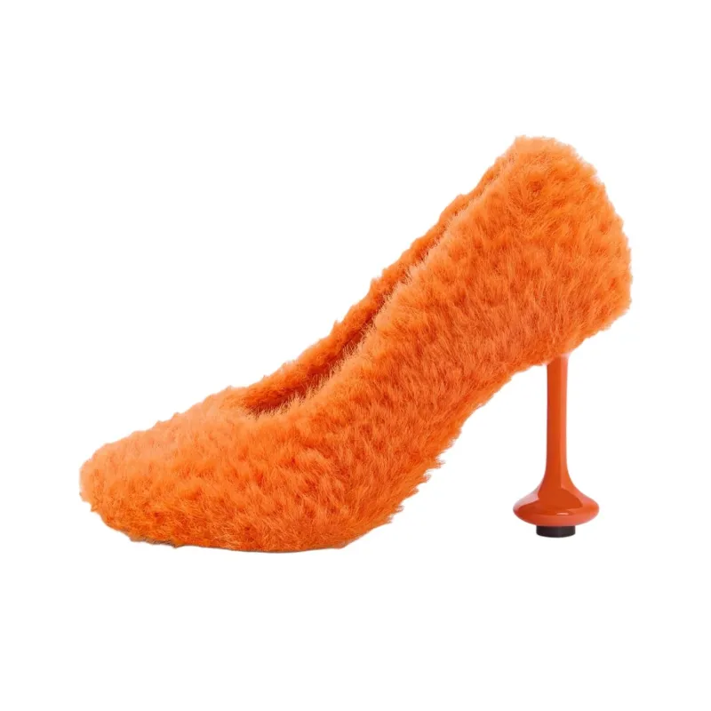 LOEWE Toy Irregular Heel High Heels 9cm Women's Orange-0