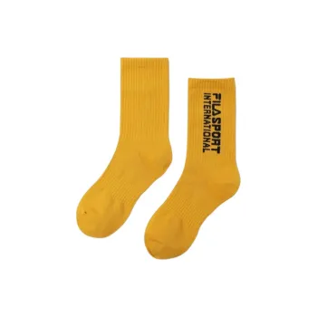 FILA Mid Calf Socks Unisex 1 Pack Orange