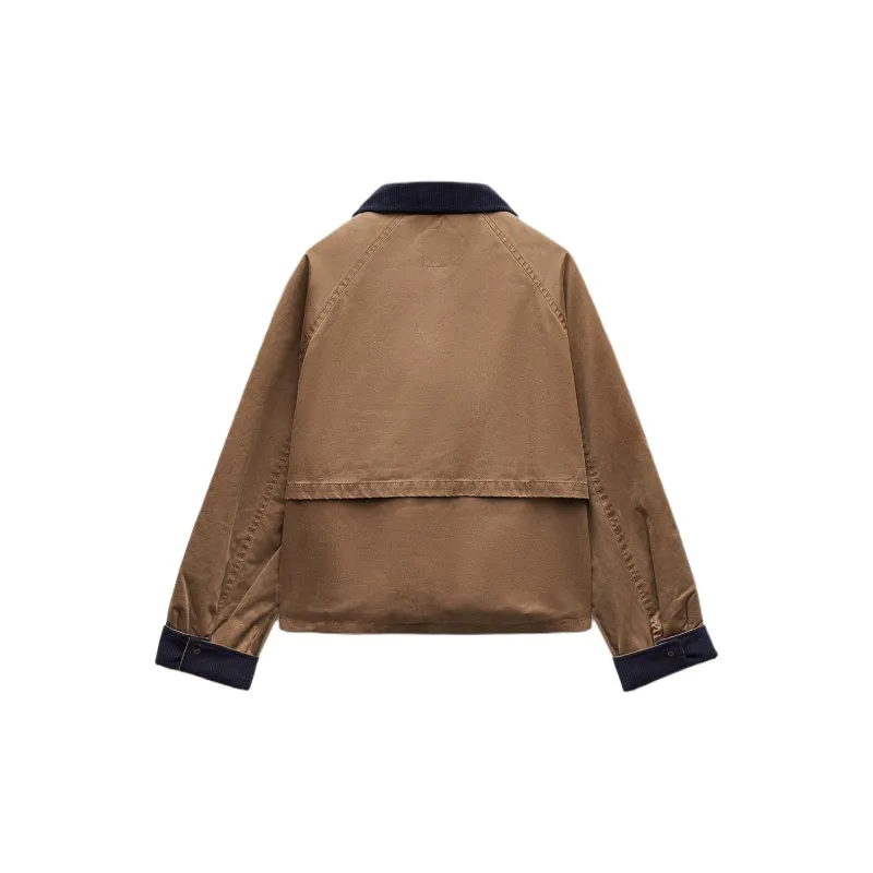 ZARA Jackets Coats Women's Yellow Brown-1