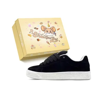 SHUXIAOBEI Classic Soft And Cute Puffy Shoes Abrasion Resistant Low Top Cool Women's Skateboard Shoes Women's Black