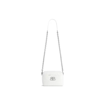 Balenciaga Arena Calfskin Camera Bags Shoulder Bags Mini Women's White