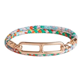 HERMES Silk Bracelets Unisex Gold