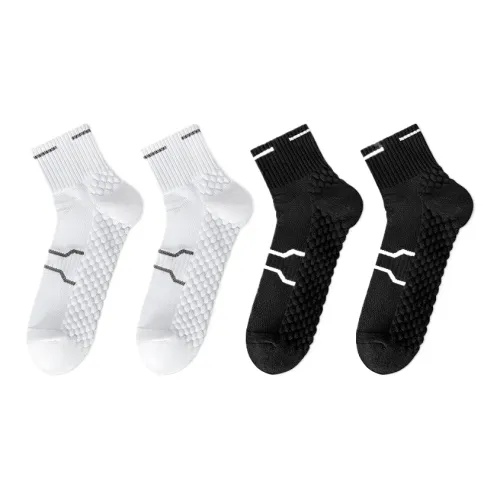 Cotton Gene Mid Calf Socks Men's 4 Pack