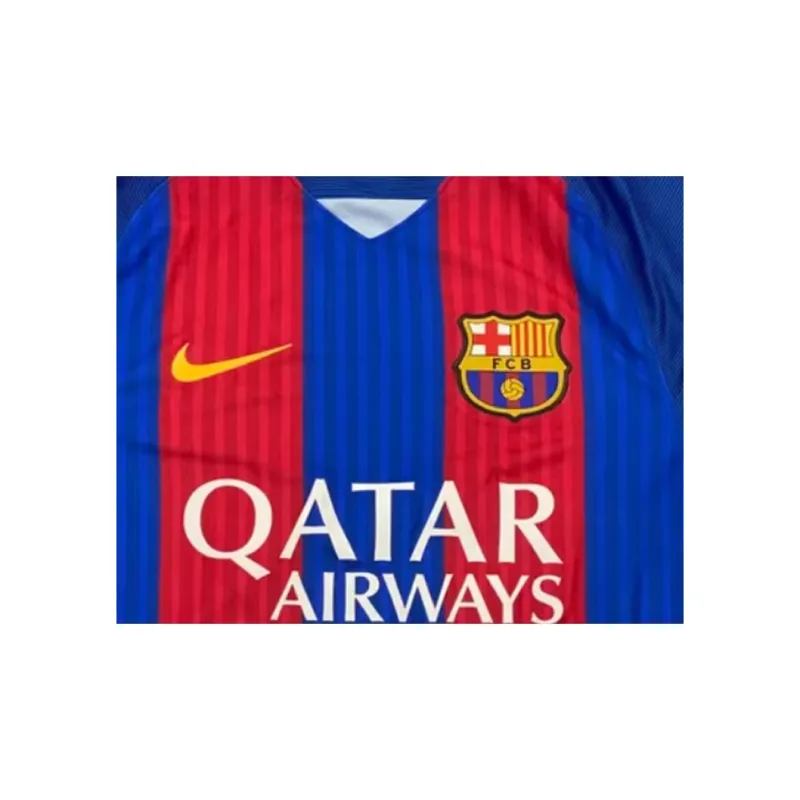 Three For 2016-17 Barcelona Team Jersey Icons Certificate Framed Outer Frame Approximately 65x85cm-3