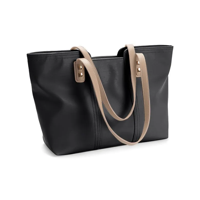 CLEVER& KETCH PU Tote Shoulder Bag Regular Women's Ecru/Black-6