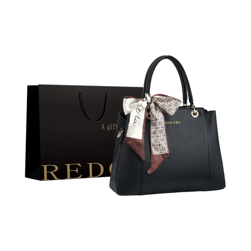 REDOO PU One Shoulder Handbag Women's Pink/Blue/Black/Apricot/Earth Yellow/Brown-6