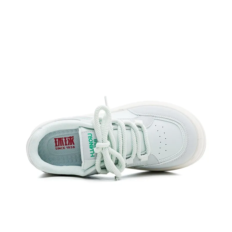 HUANQIU Anti Slip And Wear Resistant Lightweight Low Top Skateboard Shoes Women's Lake Blue-3