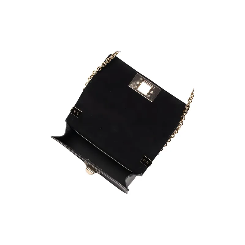 Furla Mimi Collection Cow Leather Crossbody Bag, Shoulder Bag Mini Women's Black-4