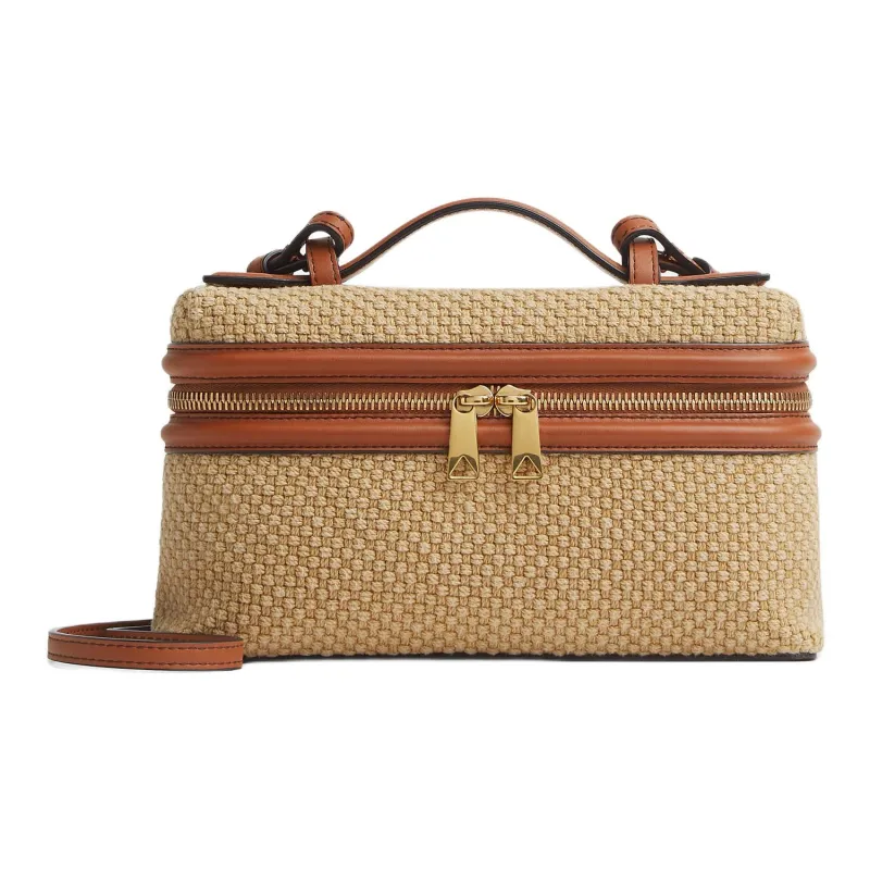 Bottega Veneta Jute Shoulder Bag, Crossbody Bag, Handbag Women's Light Wood-0