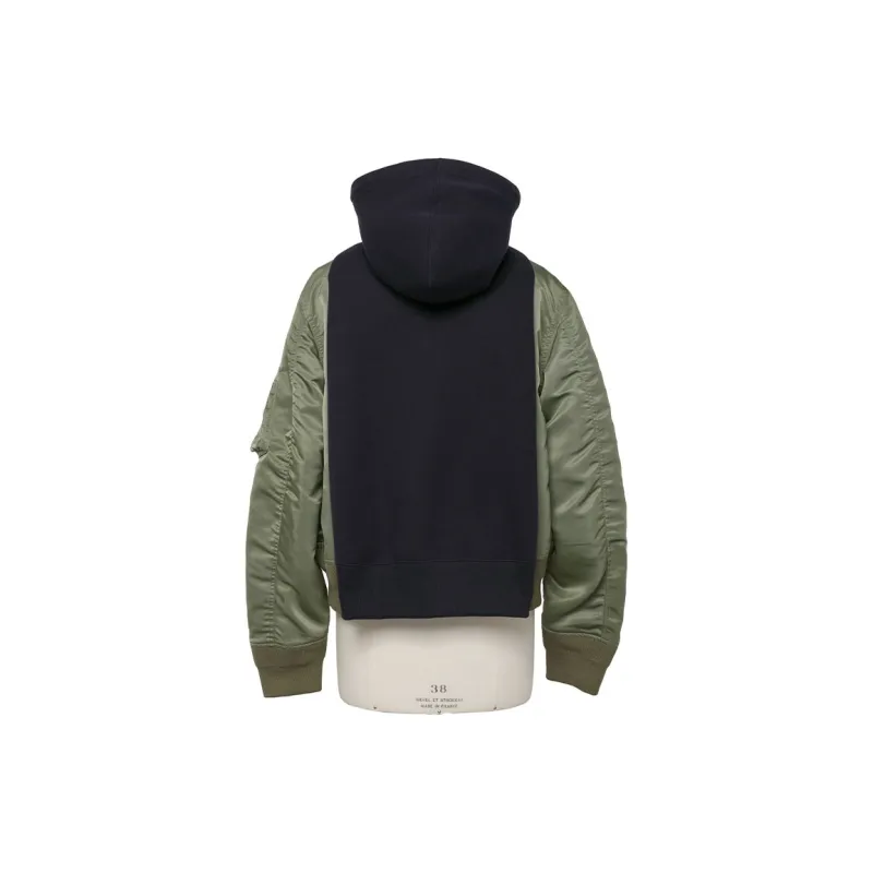 Sacai Panelled Hooded Drawstring Jacket-1