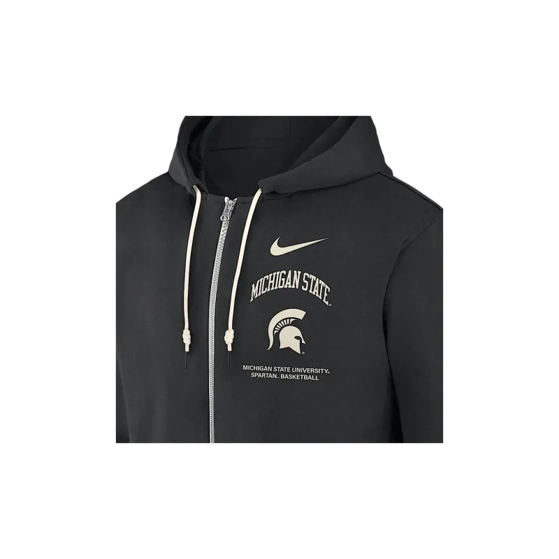 Nike Michigan State Spartans On Court Basketball Dri FIT College Full Zip Hoodie-2