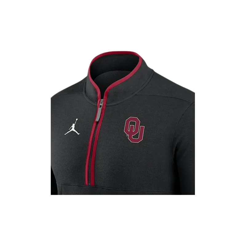 JORDAN Oklahoma Sooners Victory Men's JORDAN Brand Dri-FIT College 1/2-Zip Long-Sleeve Top-2