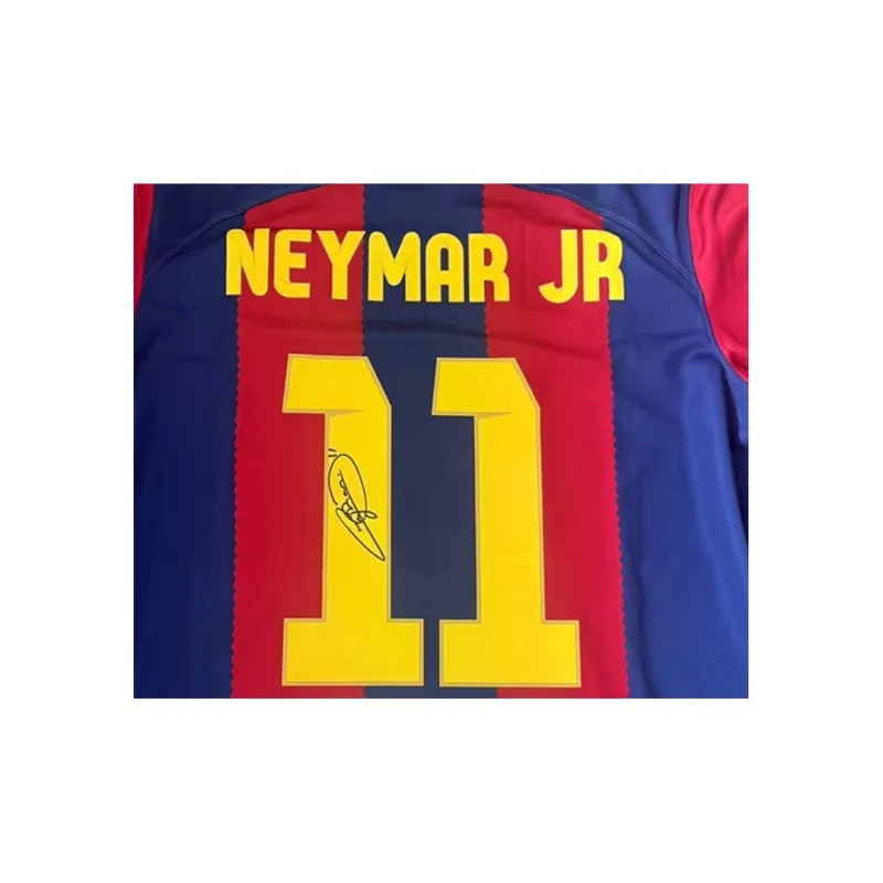 Three For FC Barcelona Jersey EM Certificate Framed Frame Size Approximately 65x85cm-1