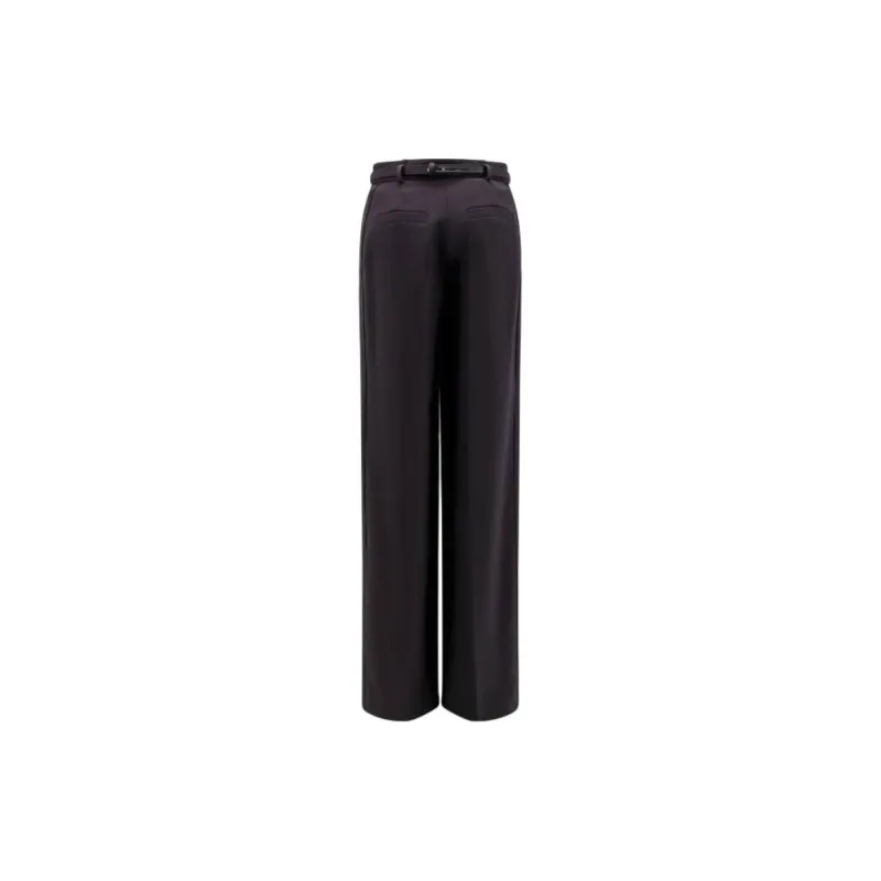 Elisabetta Franchi Satin Banded Crêpe Trousers-1