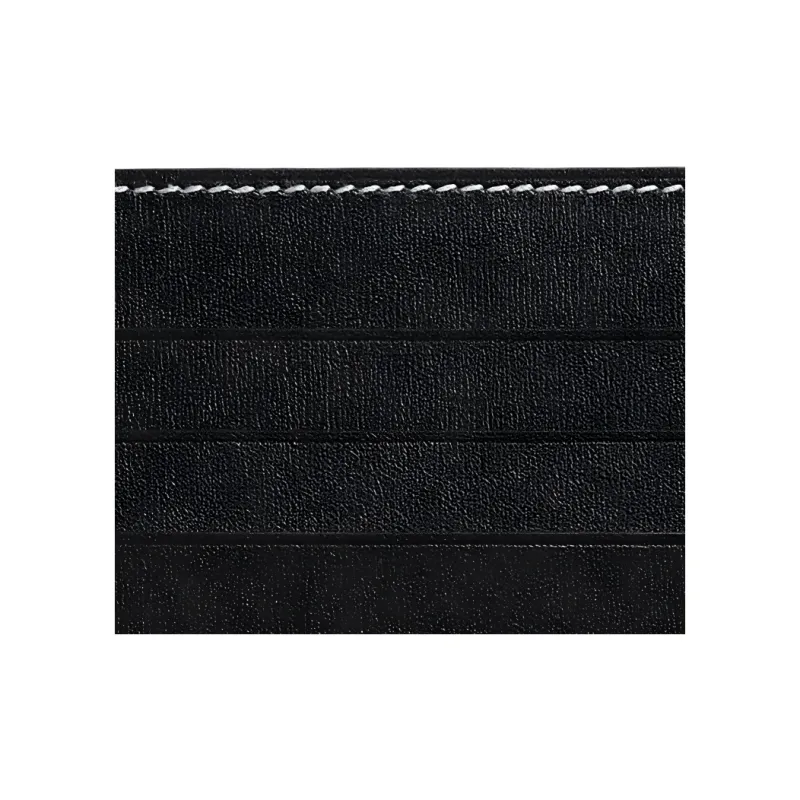 HERMES Box Leather Card Holder Women's 89 Noir Black-4