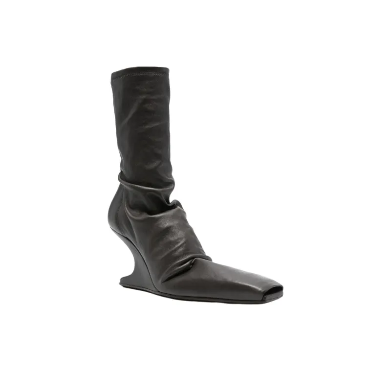 RICK OWENS/RO Cantilever Ankle Boots 8.5cm Women's Black-2