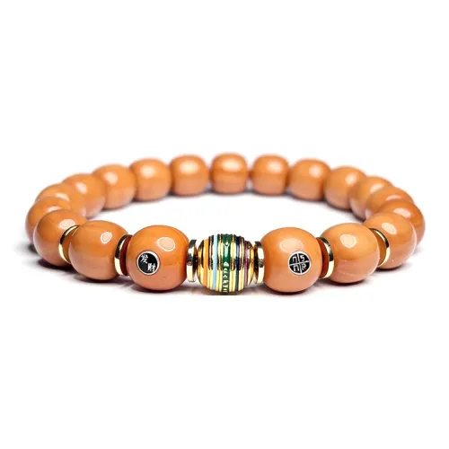 MOUNTAINS AND MANS Monkey Head Walnut New Chinese Style Good Luck Beaded Bracelet Unisex