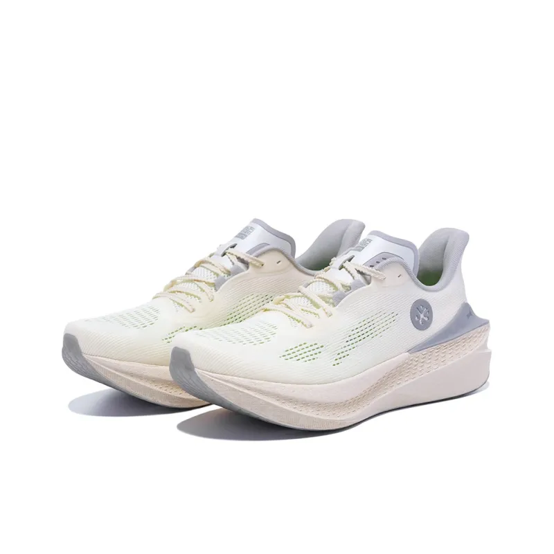 BMAI Jingtan Mix 2.0 Mid Top Running Shoes Women's White With Beige Gray-2