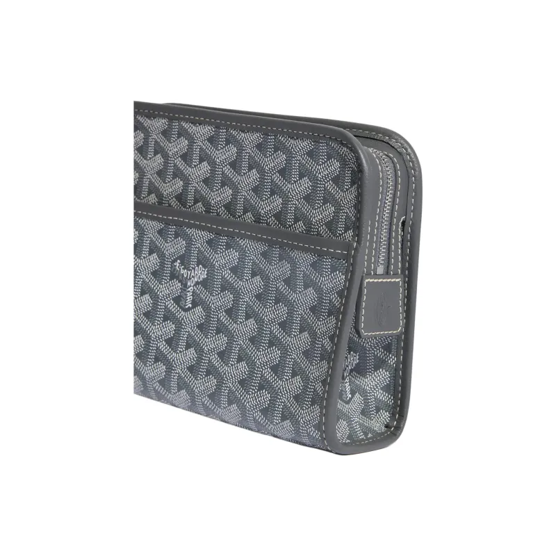GOYARD JOUVENCE Canvas Toiletry Bag Trumpets Unisex Gray-2