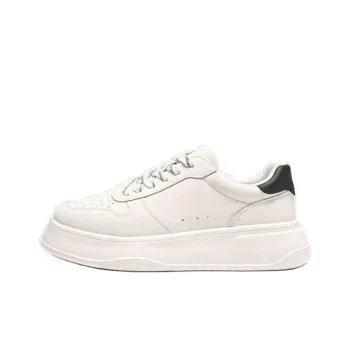 Hotwind Slip Resistant Low Top Skateboard Shoes Men's White Black