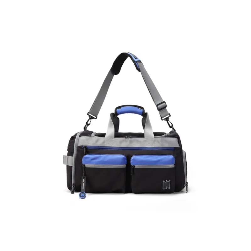 NOXXON Nylon Gym Bag Large Size Unisex Obsidian Black/Khaki-0