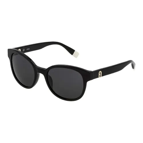 Furla Acetate Oval Sunglasses Women's Black