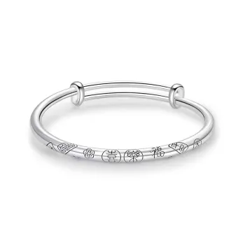 Hui Xuan Charm 999 Fine Silver Bangles Women's