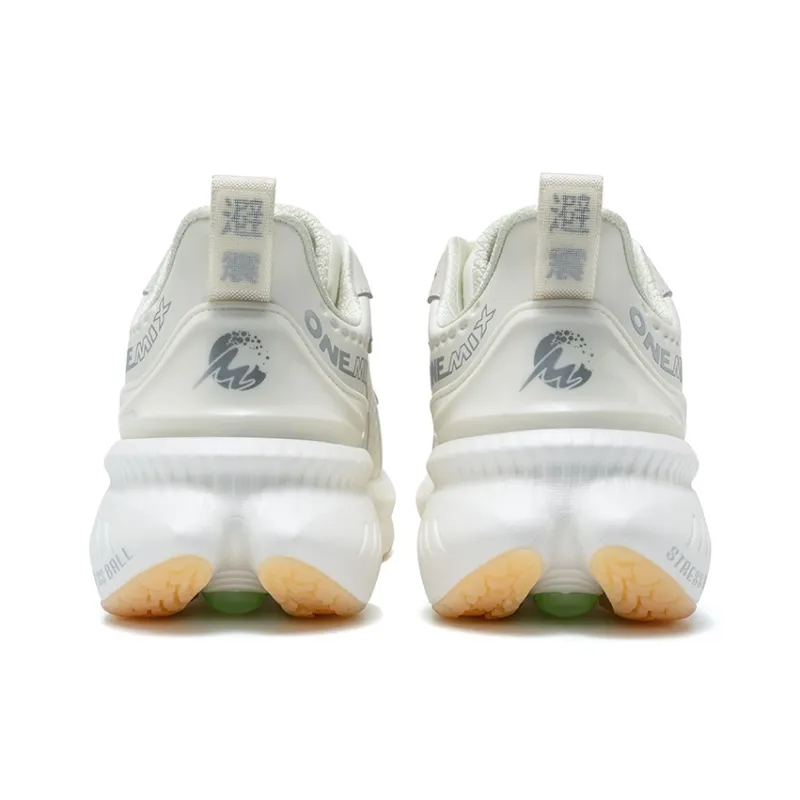 ONEMIX Cushioned Wear Resistant Warm Low Top Casual Running Shoes Unisex White-3