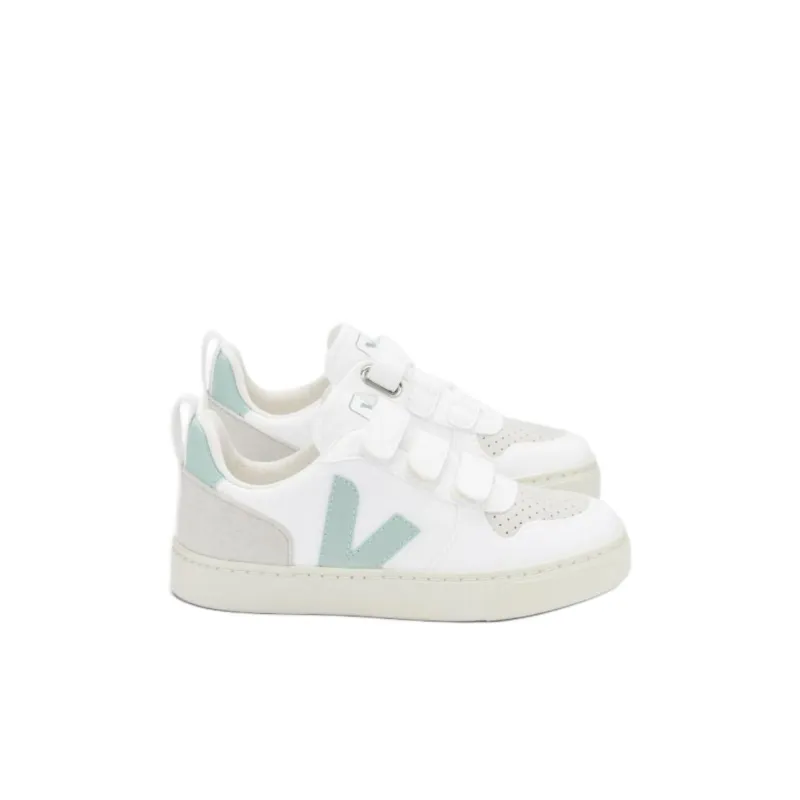 VEJA V-10 Low-Top Kids' Skateboarding Shoes White Green Kids'-1