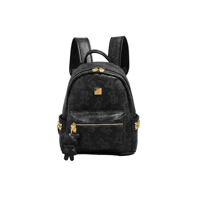 Yalu PU Backpack Laptop Bag Backpack Women's Pink/Ecru/Brown/Black-18