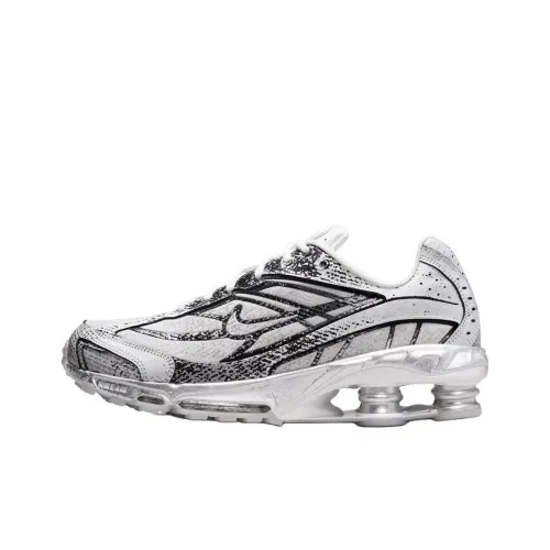 Nike Shox Ride Anti Slip Wear Resistant Low Top Casual Running Shoes Unisex White Black