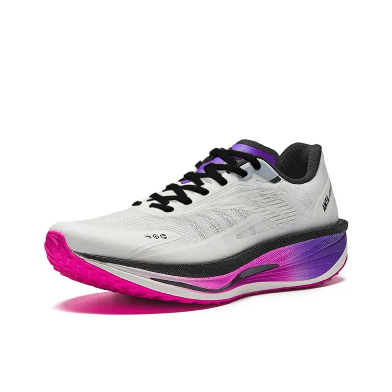 Anta Cushioning Anti Slip And Wear Resistant Low Top Casual Running Shoes Men's White Black-1