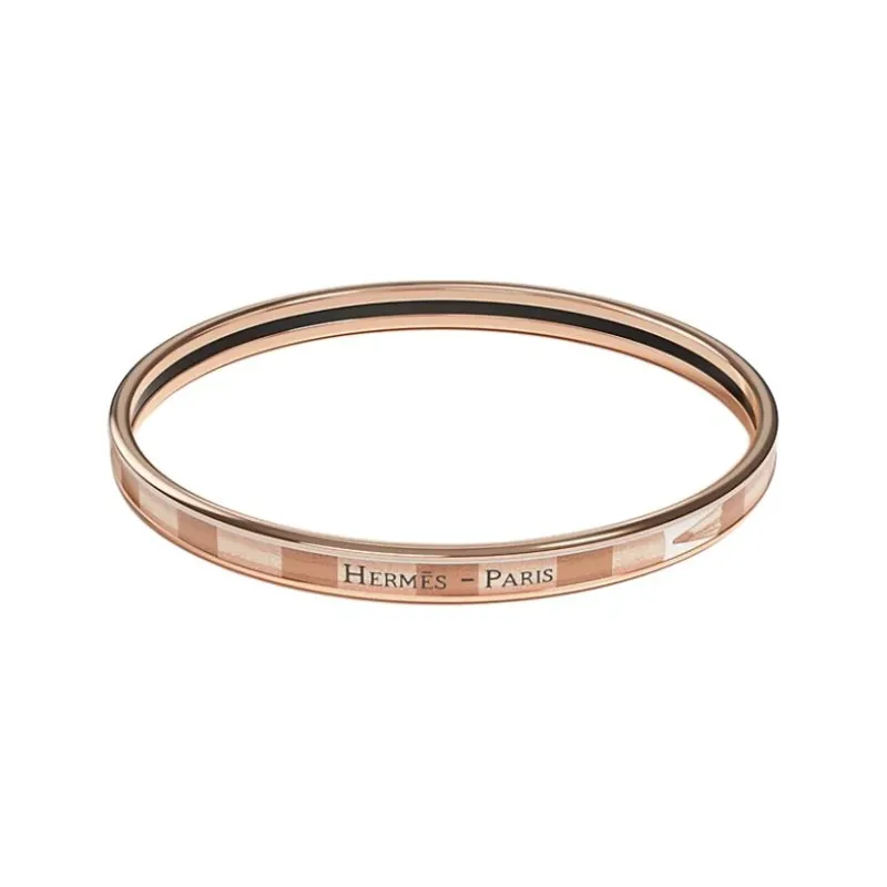 HERMES Metal Bangles Unisex Gold-0