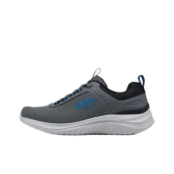 Skechers Anti Slip Wear Resistant Low Top Casual Running Shoes Men's Gray Black