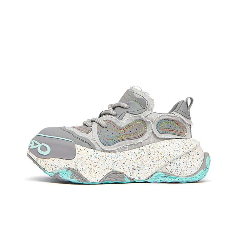 KEDDO Paint Unset 2nd Generation Height Increasing Low-Top Casual Shoes Women's-6