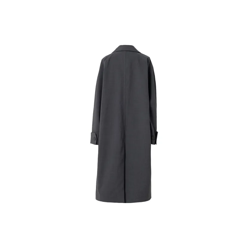 SOON FLOWER Trench Coat Women's Dark Gray-1