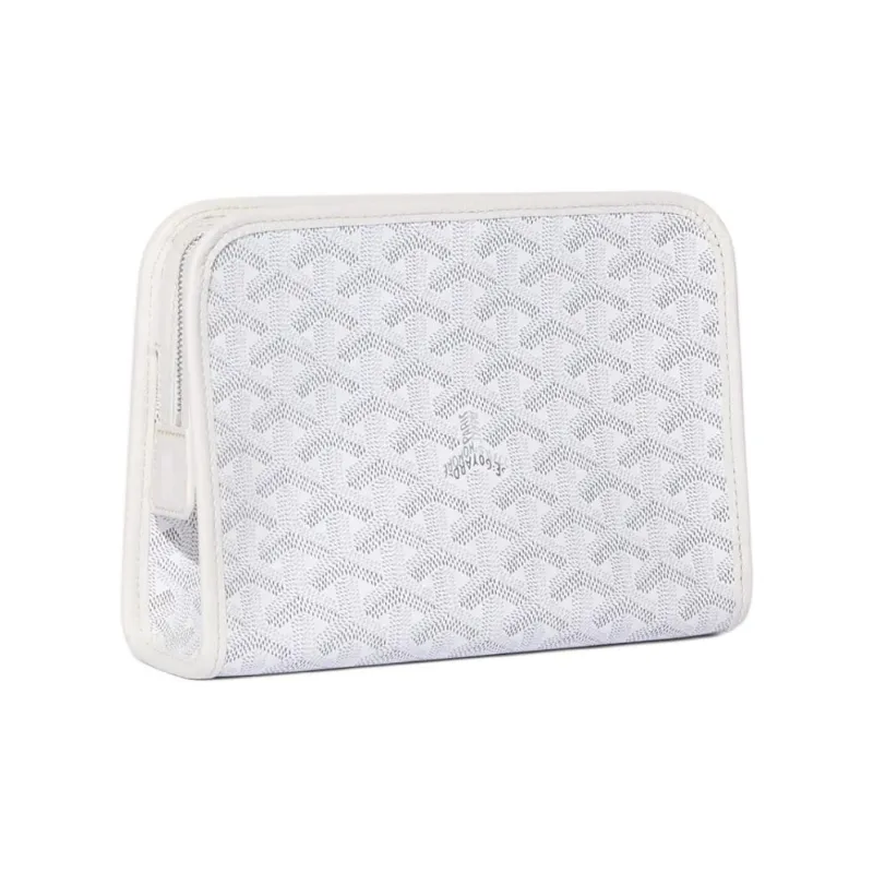 GOYARD JOUVENCE Canvas Toiletry Bag Small Size Unisex White-1