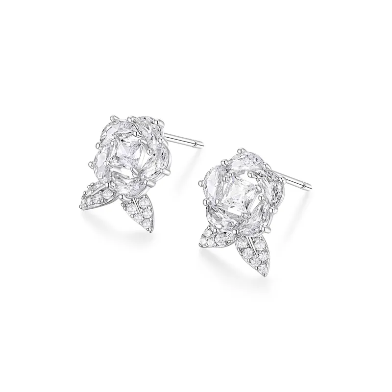 KADER 925 Sterling Silver Stud Earrings Women's Silver, Birthday, Box-1